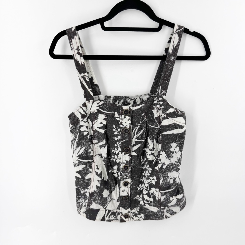 ✅ Anthropologie HD IN PARIS‎ Brown and White Tank SIZE 4